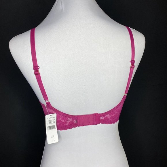 Natori Flowers Bra 30DD Magenta Pink Cherry Blossom Convertible Contour Padded - Picture 6 of 14